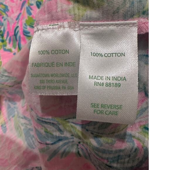 NWT Lilly Pulitzer Dev Knit Tank Top Unicorn of the Sea Palm Beach Slub, Medium - Picture 5 of 8